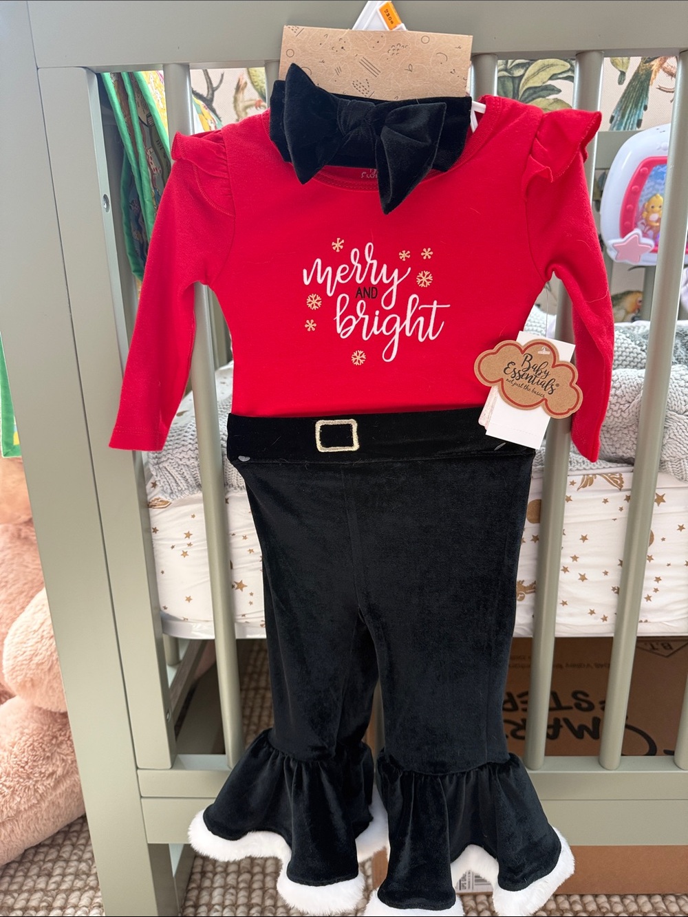 NWT Baby Essentials Christmas Outfit